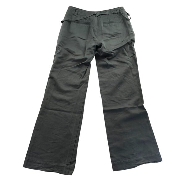 J. Crew Women's Linen Blend Pants Size 4 Wide Leg Casual Tie-Waist Mid Rise Trou - Picture 2 of 13